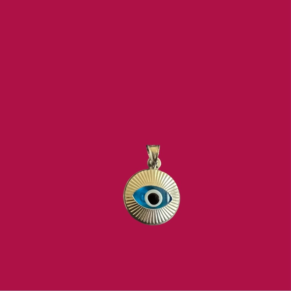 evil eye charm silver for necklace